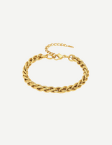 Gold Braided Rope Chain Bracelet