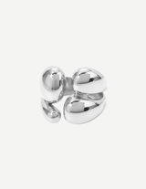 Gold Sculptural Crossover Adjustable Ring