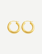 Gold Chunky Rounded Hoop Earrings