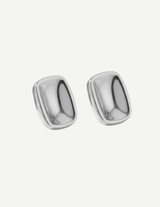 Gold Chunky Square Huggie Hoop Earrings