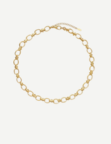 Gold Oval Link Chain Necklace