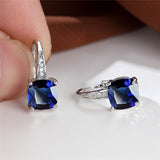 Gold-Tone Rainbow Crystal Drop Earrings