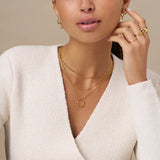 Gold-Tone Layered Circle Pendant Necklace