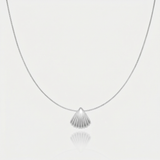 Gold Seashell Pendant Necklace with Delicate Chain