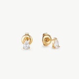 Gold Teardrop Stud Earrings