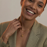 Gold Knot Pendant Necklace with Delicate Link Chain