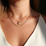 Gold Seashell Pendant Necklace with Delicate Chain