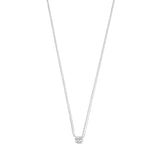 Gold-Tone Solitaire Crystal Pendant Necklace